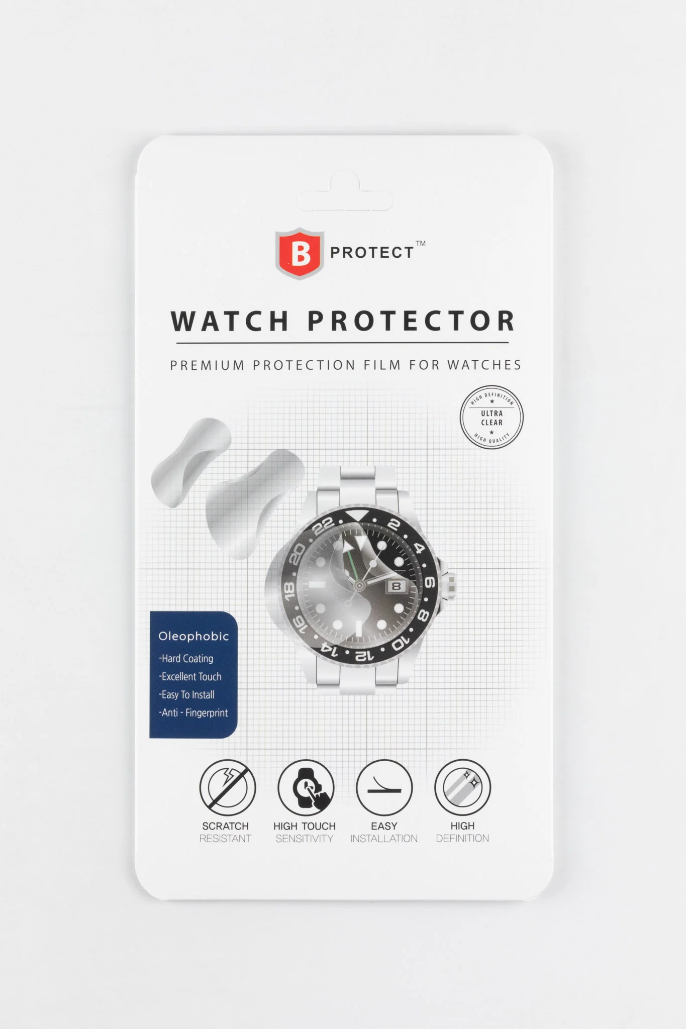 B PROTECT Premium Watch Glass Protection Film for FLAT Watch Glass