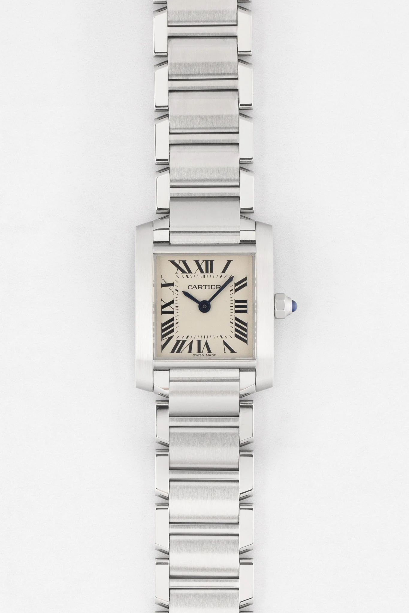 CARTIER W51008Q3 Tank Française 25mm × 20mm Quartz Watch - White Dial
