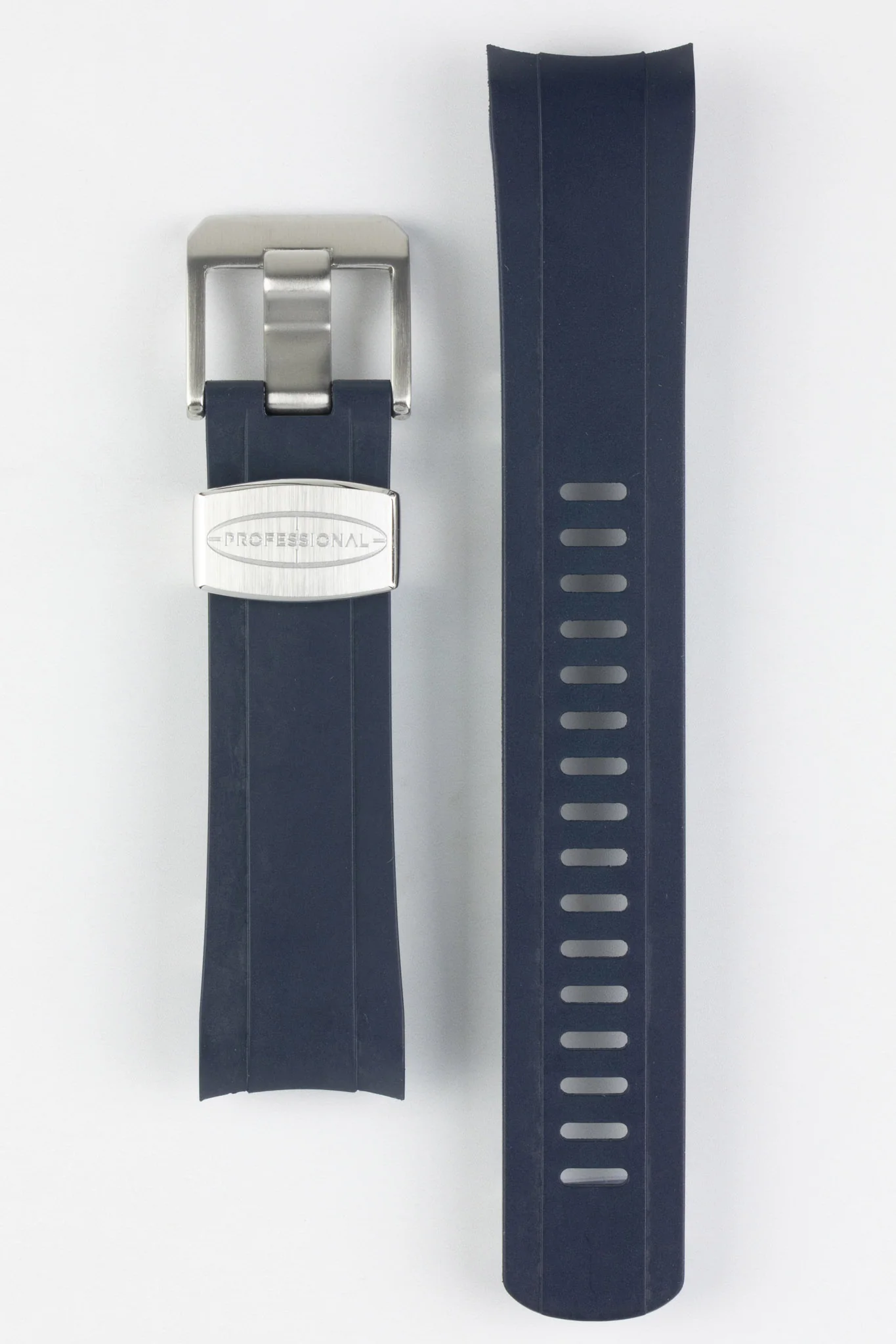 CRAFTER BLUE CB10 Rubber Watch Strap for Seiko 5 Sports Series – NAVY BLUE with Rubber & Steel Keepers - Image 6