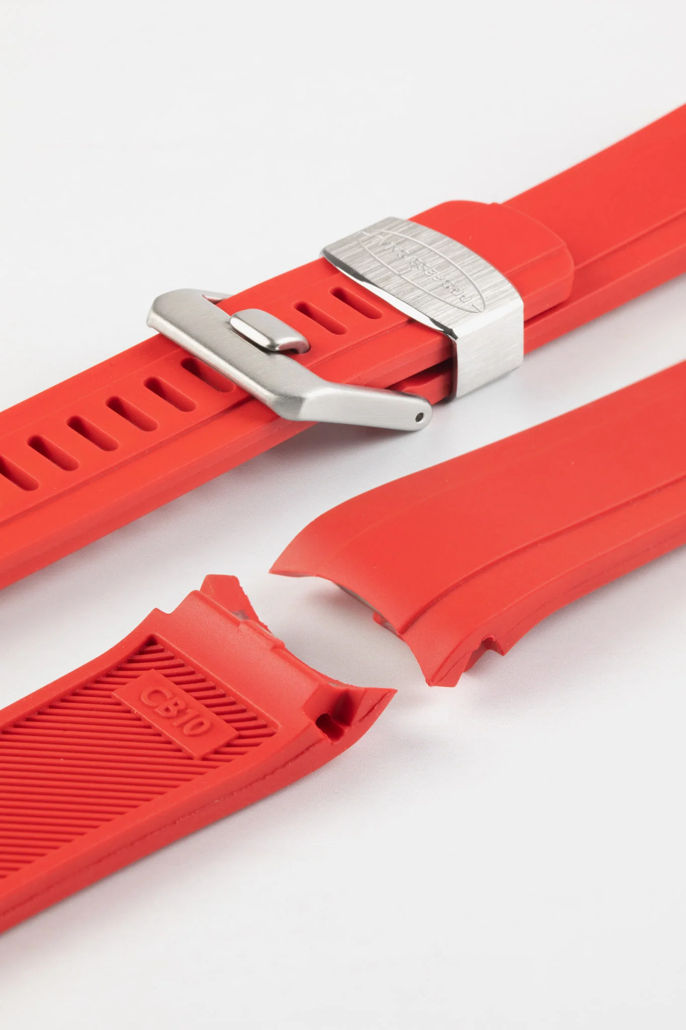 CRAFTER BLUE CB10 Rubber Watch Strap for Seiko 5 Sports Series – RED with Rubber & Steel Keepers - Image 4