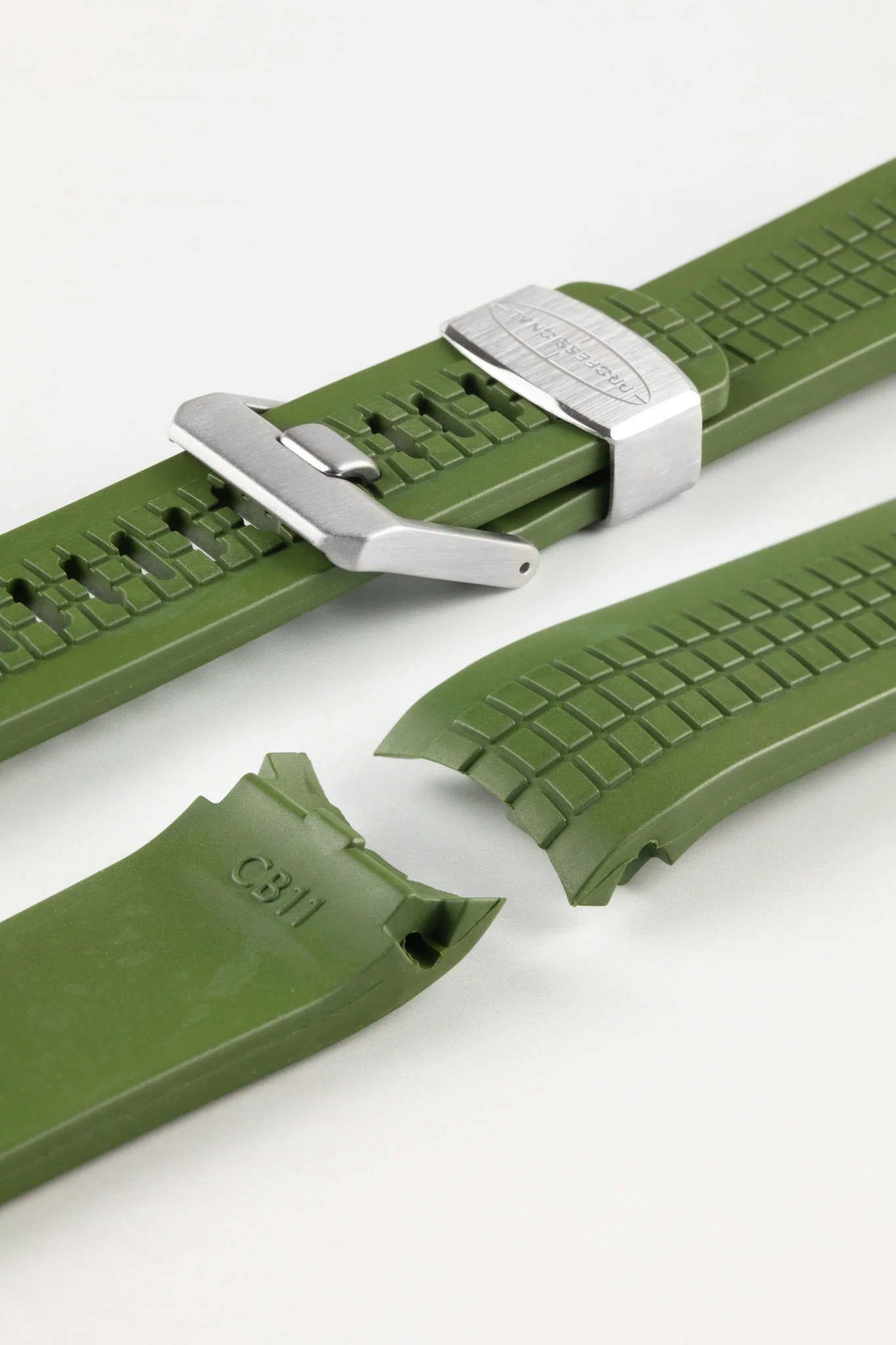 CRAFTER BLUE CB11 'Aquanaut' Rubber Watch Strap for Seiko 5 Sports Series – GREEN - Image 4