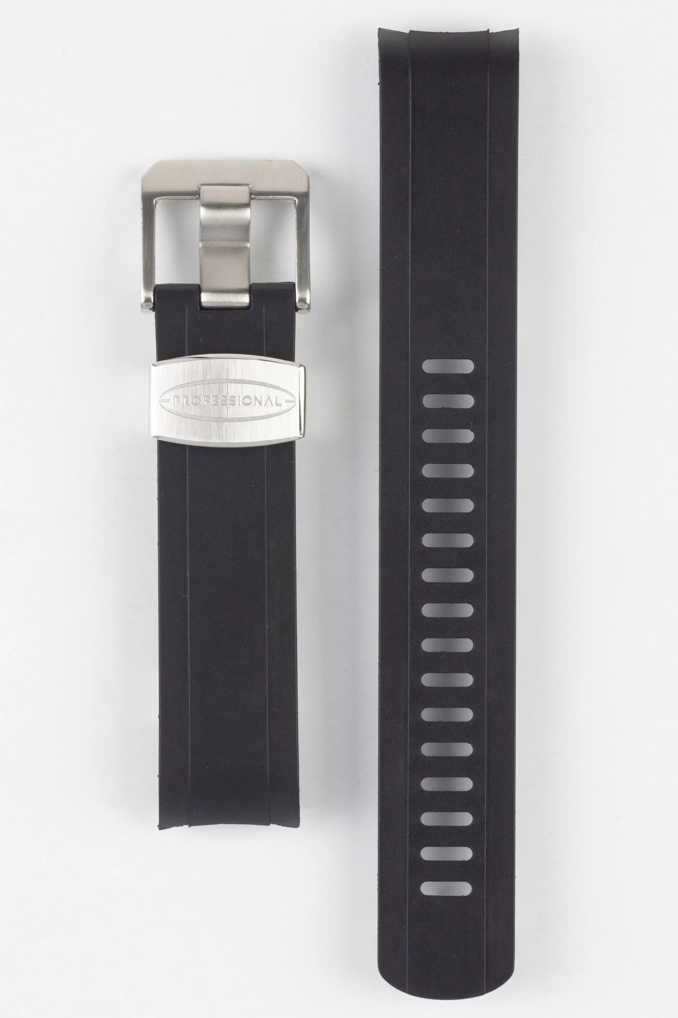 CRAFTER BLUE CB13 Rubber Watch Strap for Seiko MM200 Series – BLACK with Rubber Keepers - Image 7