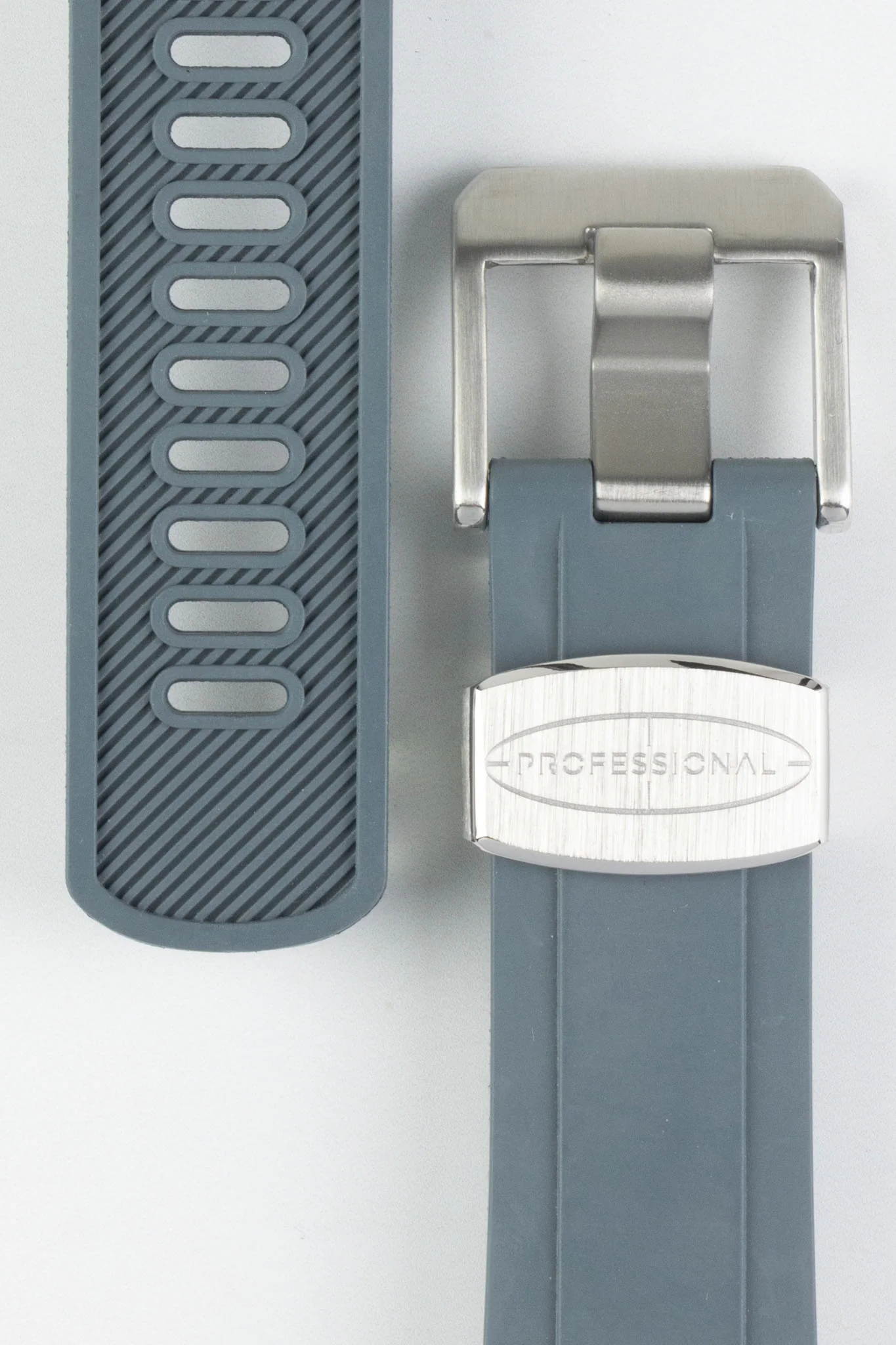 CRAFTER BLUE CB10 Rubber Watch Strap for Seiko SKX Series – GREY with Rubber & Steel Keepers - Image 3