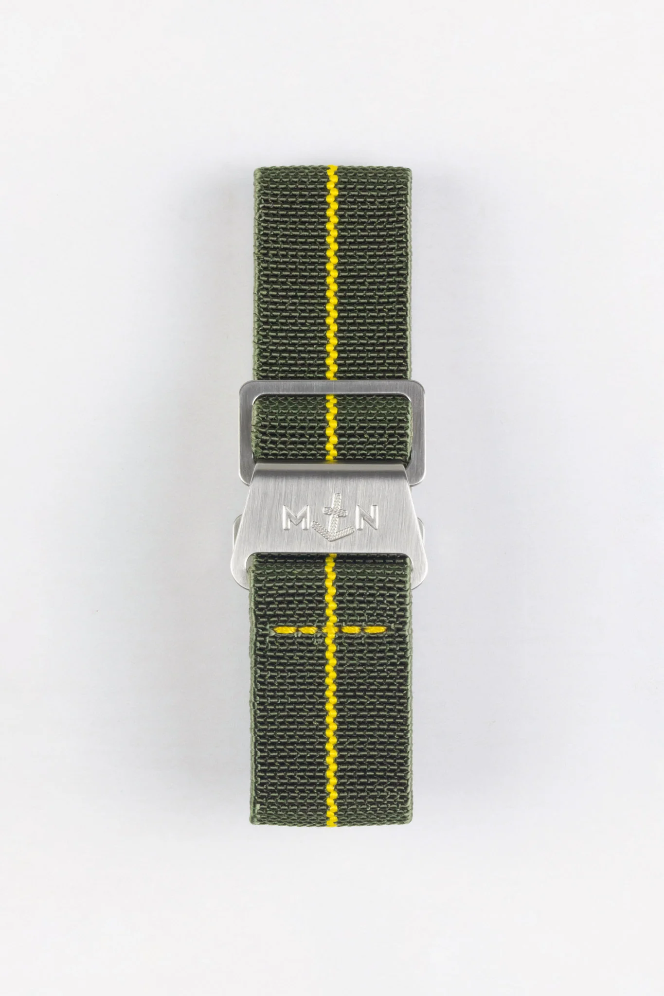 Erika's Originals ORIGINAL MN™ Strap with YELLOW Centerline - BRUSHED Hardware