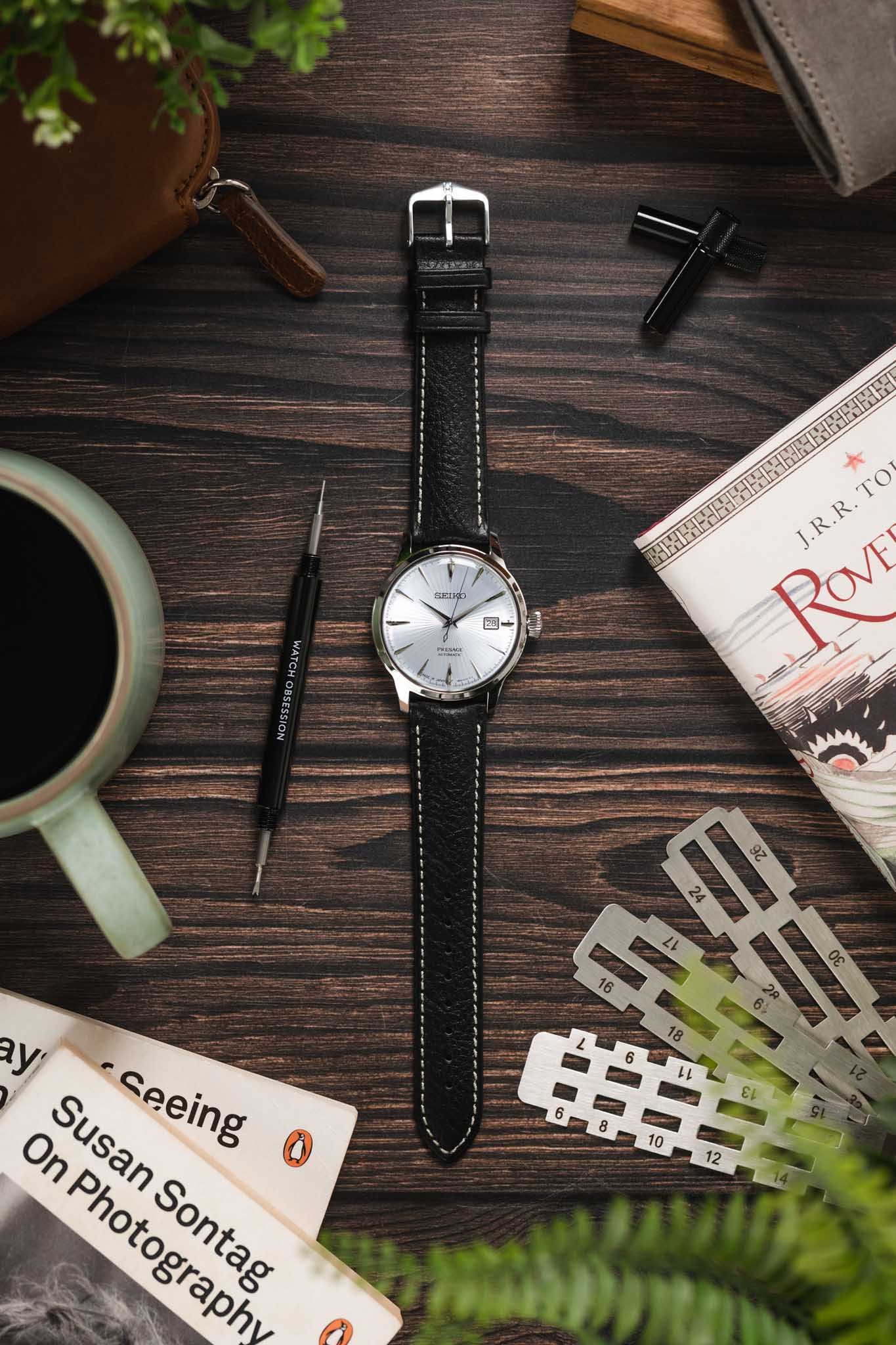 Hirsch BOSTON Buffalo Watch Strap in BLACK - Image 6