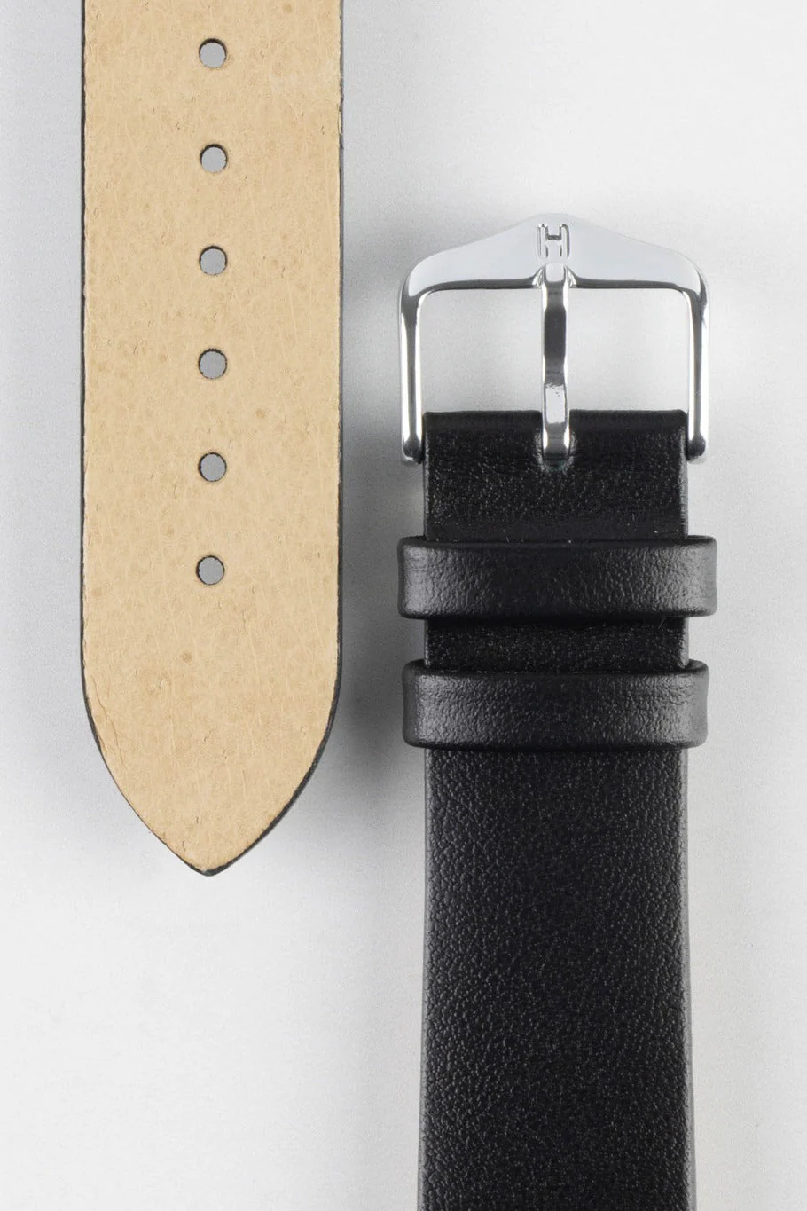 Hirsch TORONTO Quick Release Fine-Grained Leather Watch Strap in BLACK - Image 3