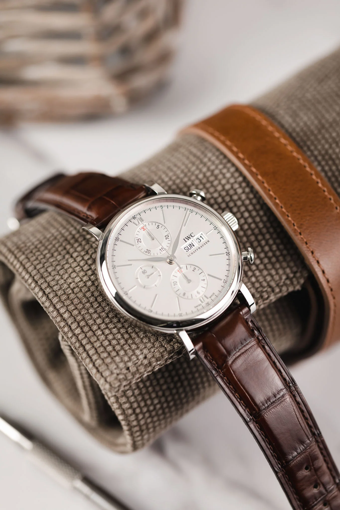 IWC IW391007 Portofino 42mm Automatic Chronograph - Silver-Plated Dial - Image 6