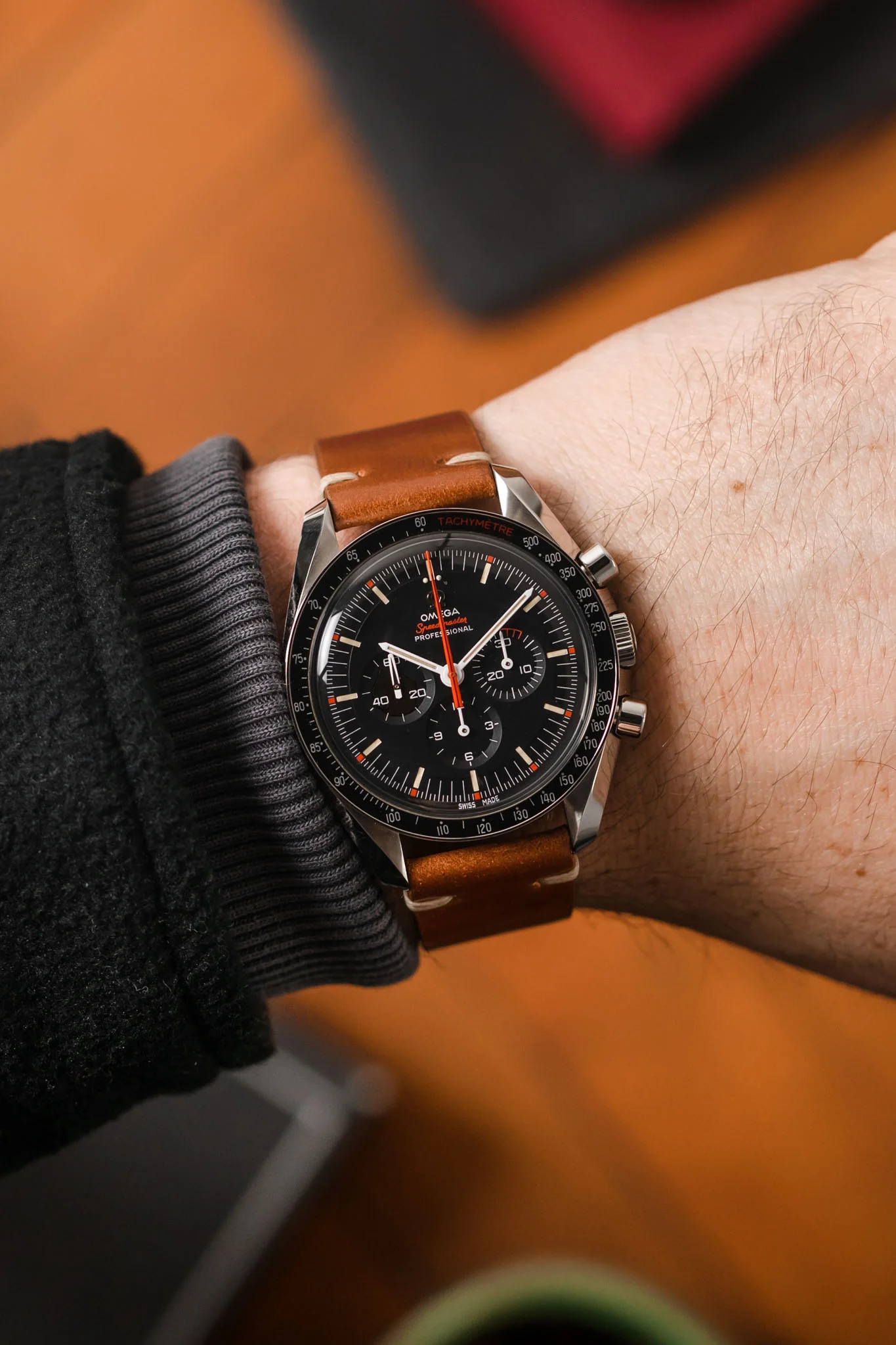 JPM Italian Shell Cordovan Watch Strap in GOLD BROWN - Image 2
