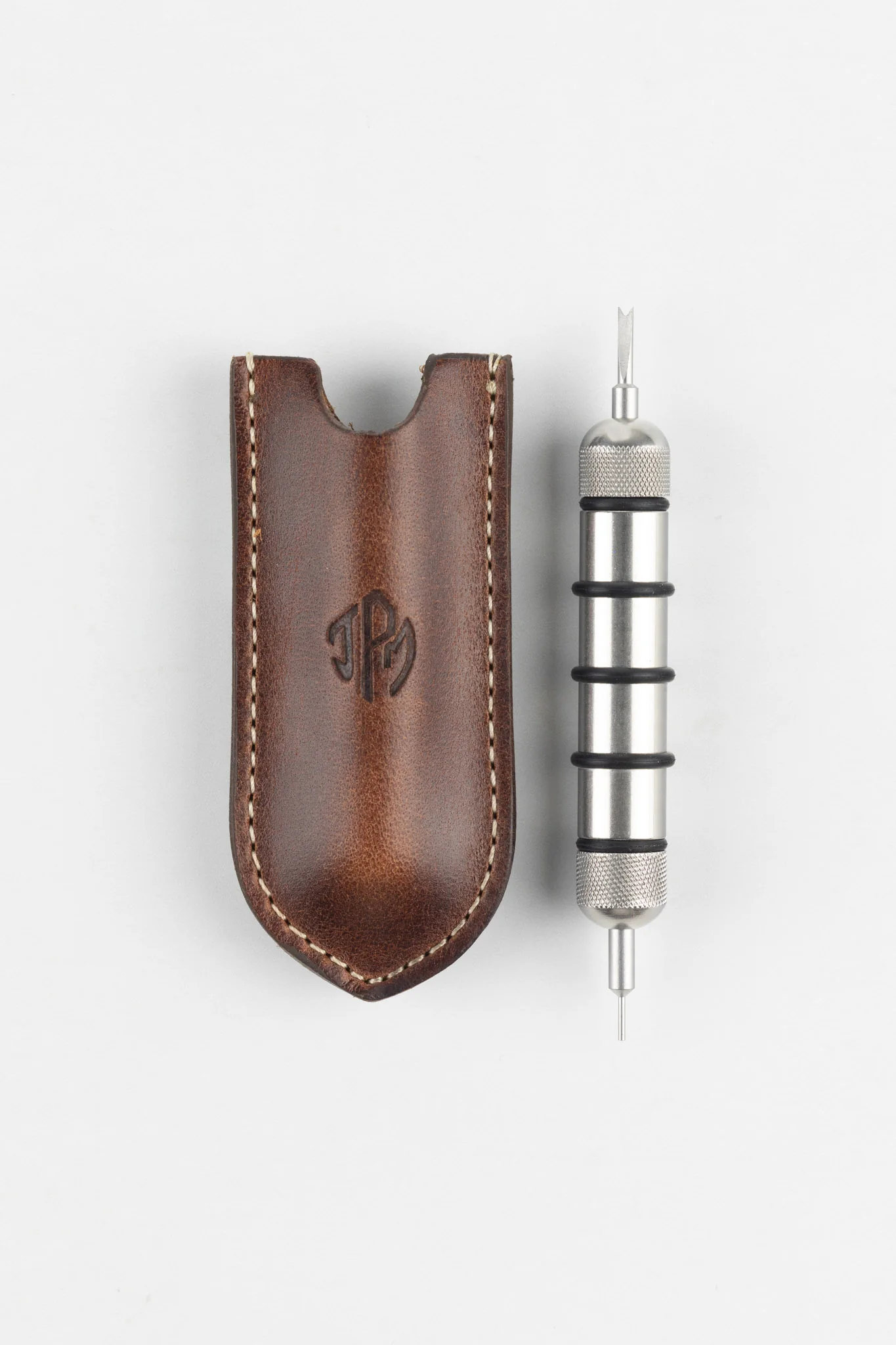 JPM Spring Bar Removal Tool with BROWN Leather Pouch