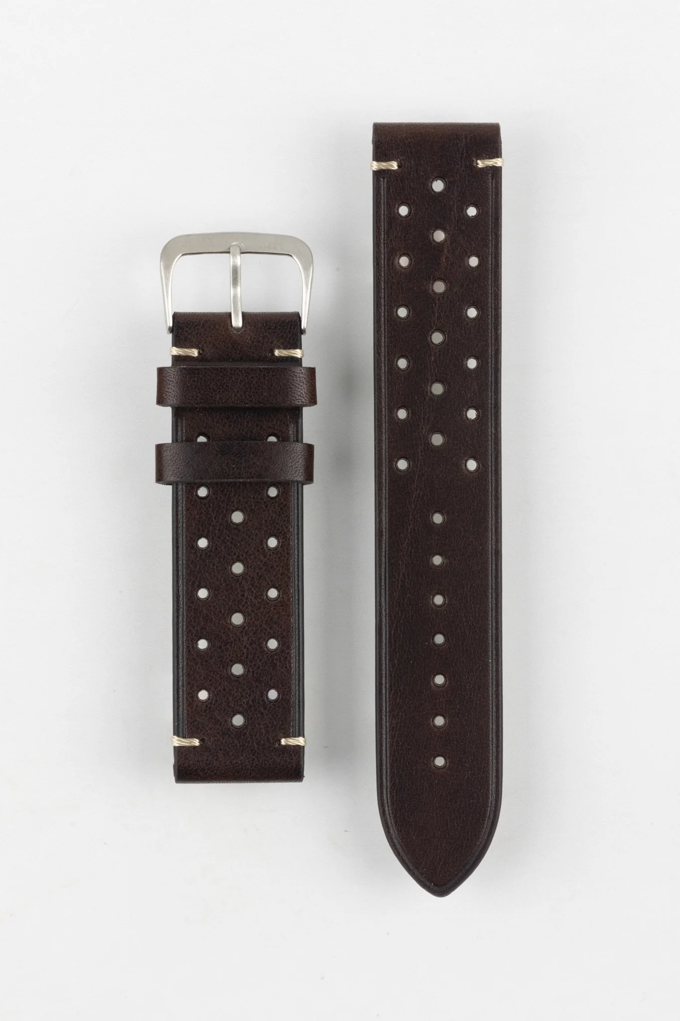 Morellato BRAHMS Perforated Leather Watch Strap - BROWN