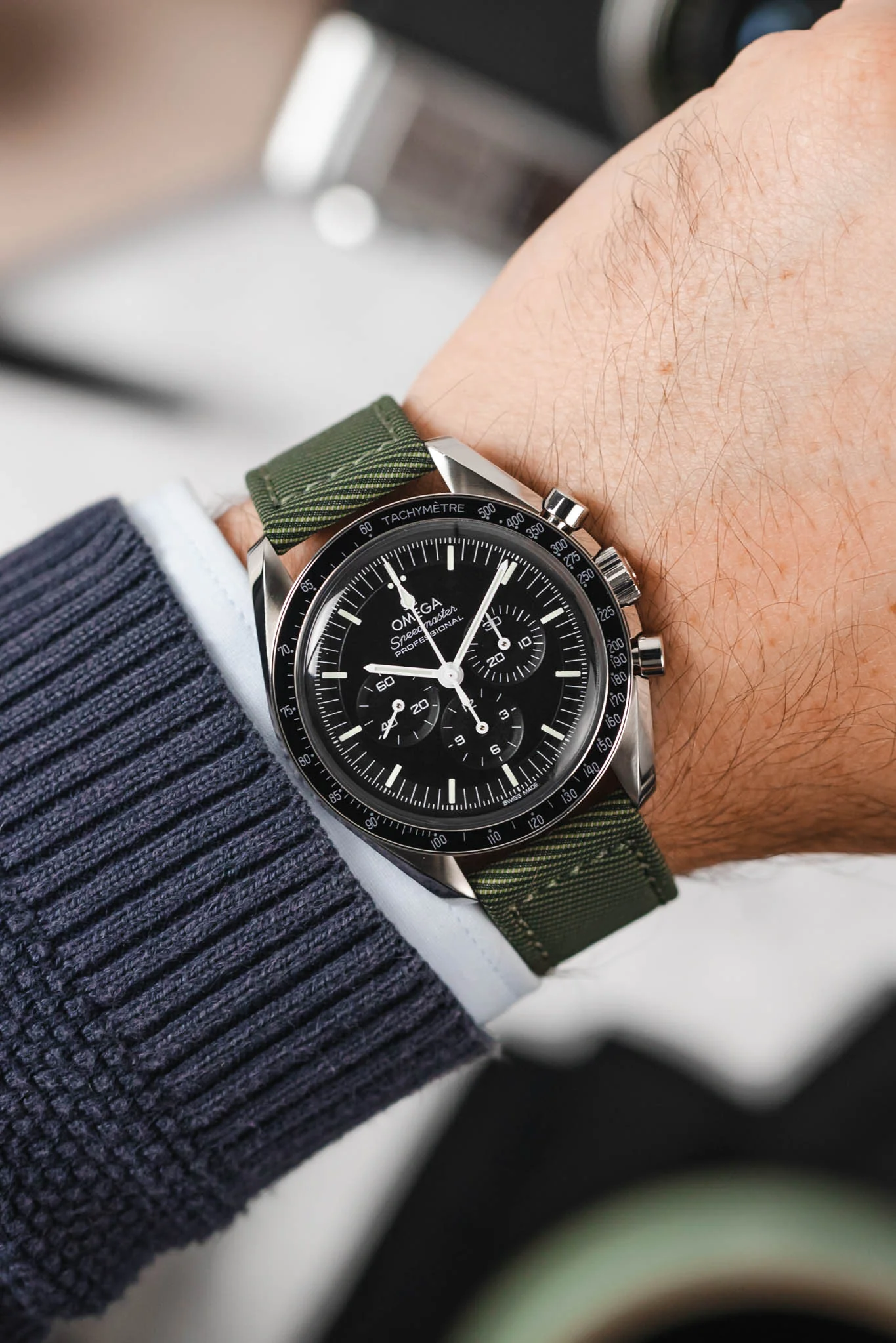 Morellato CORFÙ Recycled Gabardine Fabric Watch Strap in GREEN - Image 2