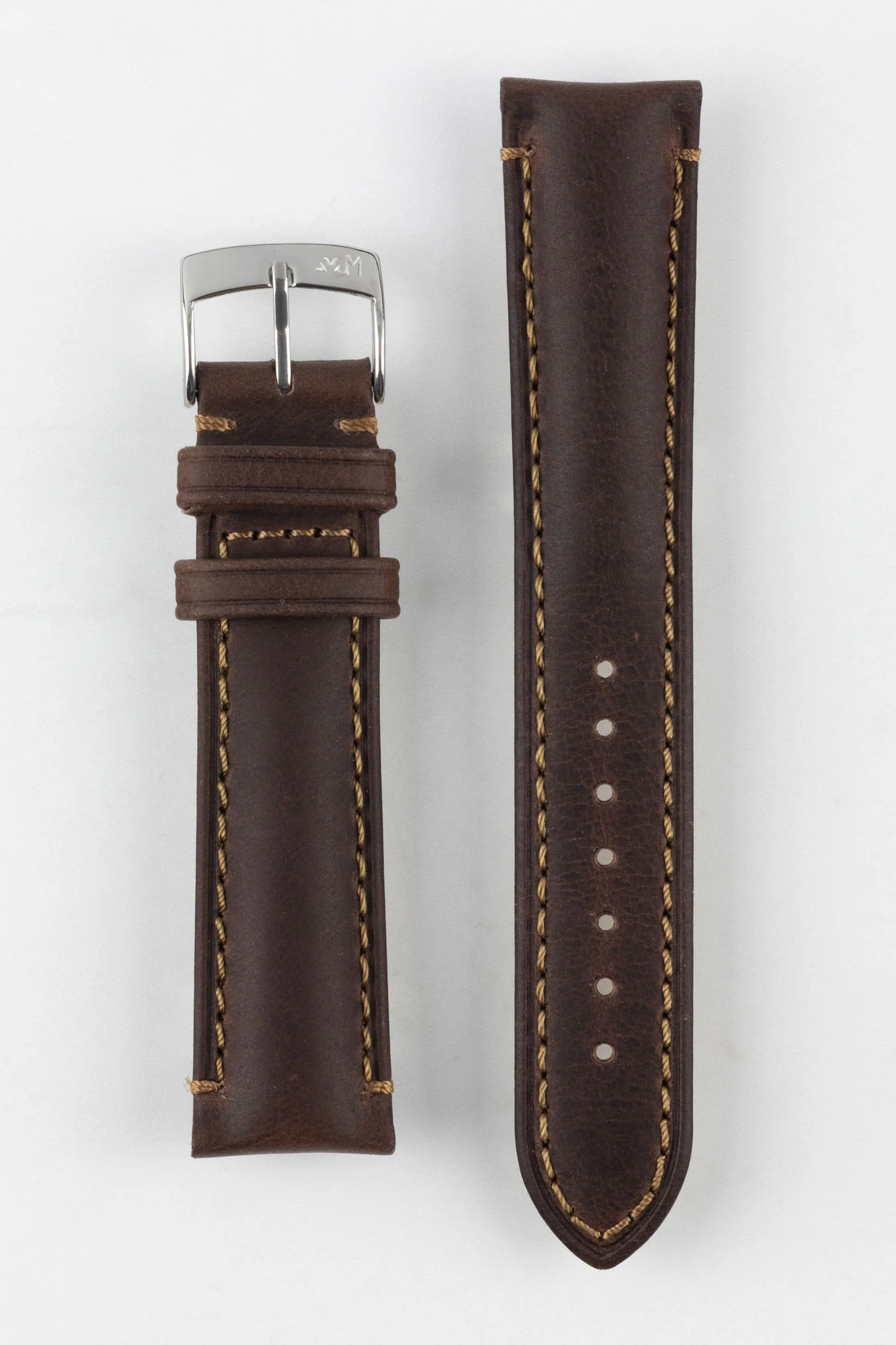 Morellato DERAIN Smooth Calfskin Leather Watch Strap in BROWN - Image 8