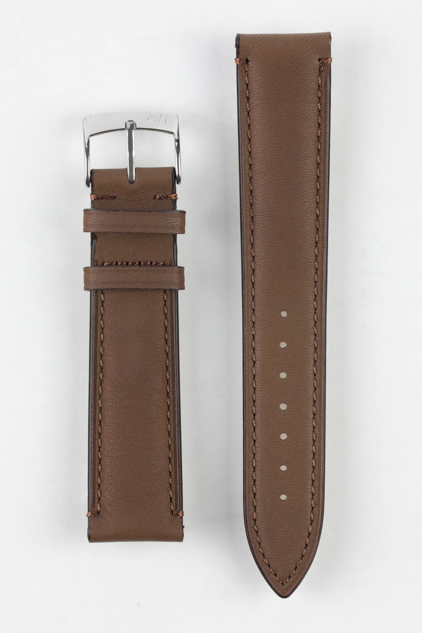 Morellato LEVY Vintage Calfskin Leather Watch Strap in BROWN - Image 6