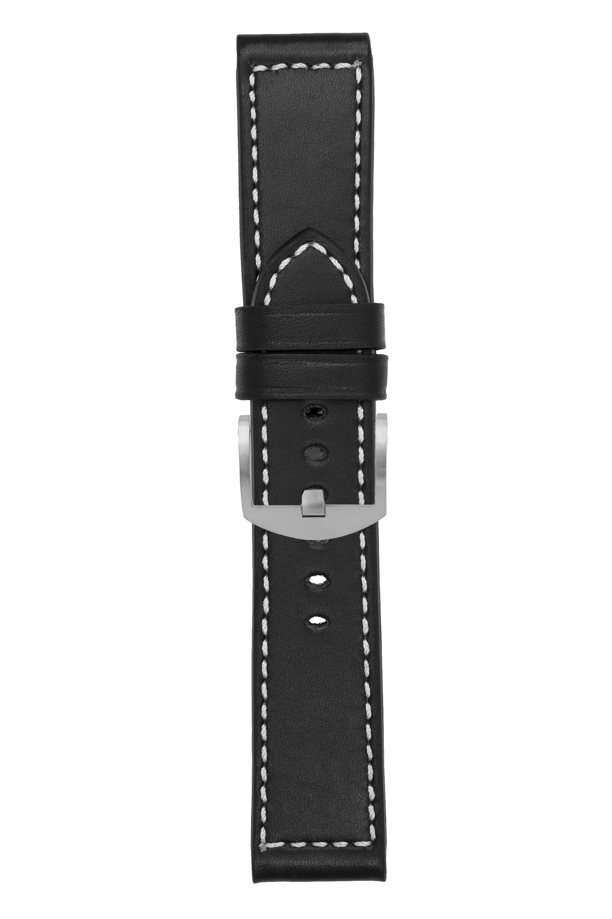 Panerai-Style Marino Leather Watch Strap in BLACK - Image 6