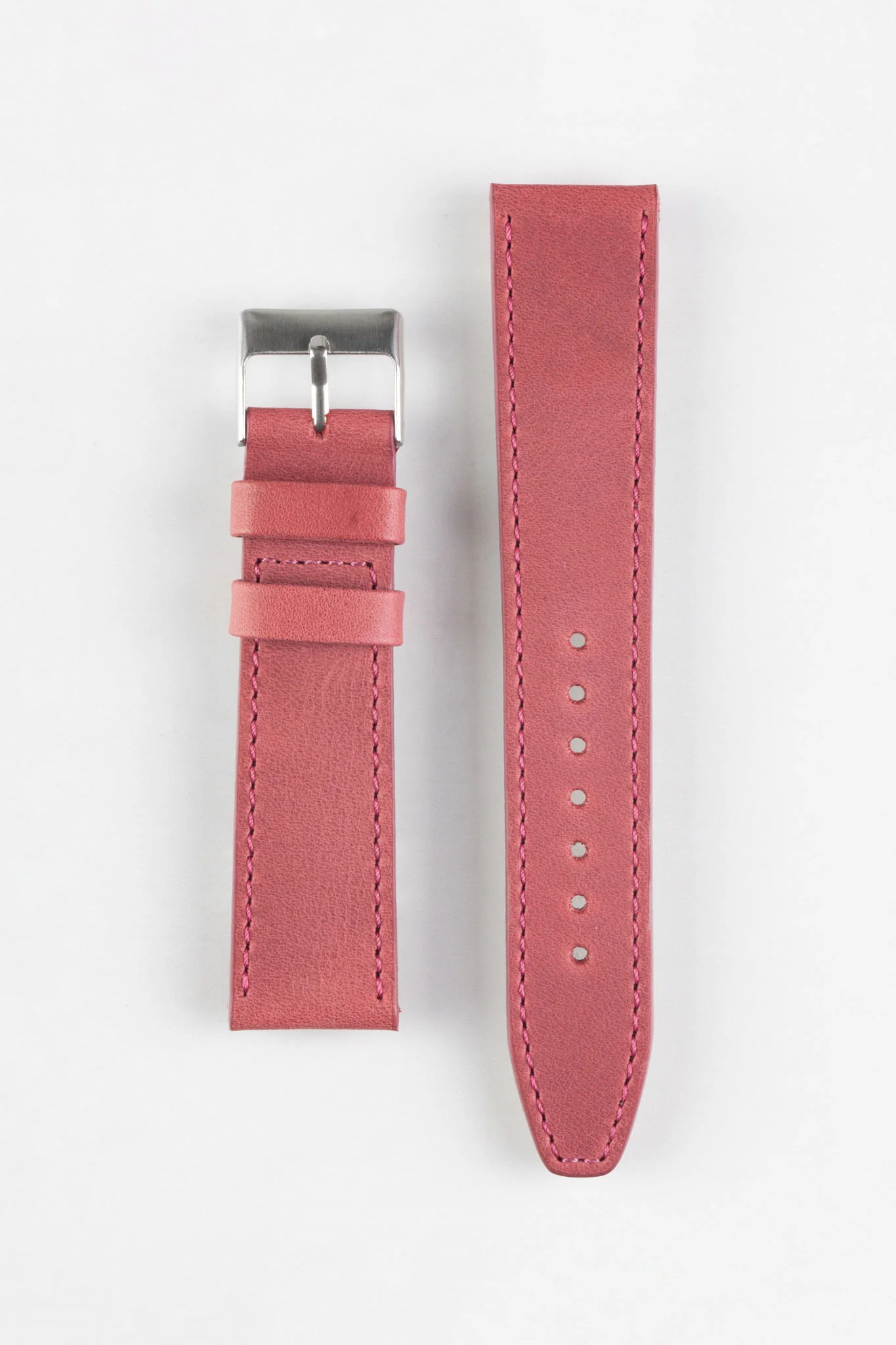 Pebro RUSTIC Vintage Leather Watch Strap in DUSTY PINK