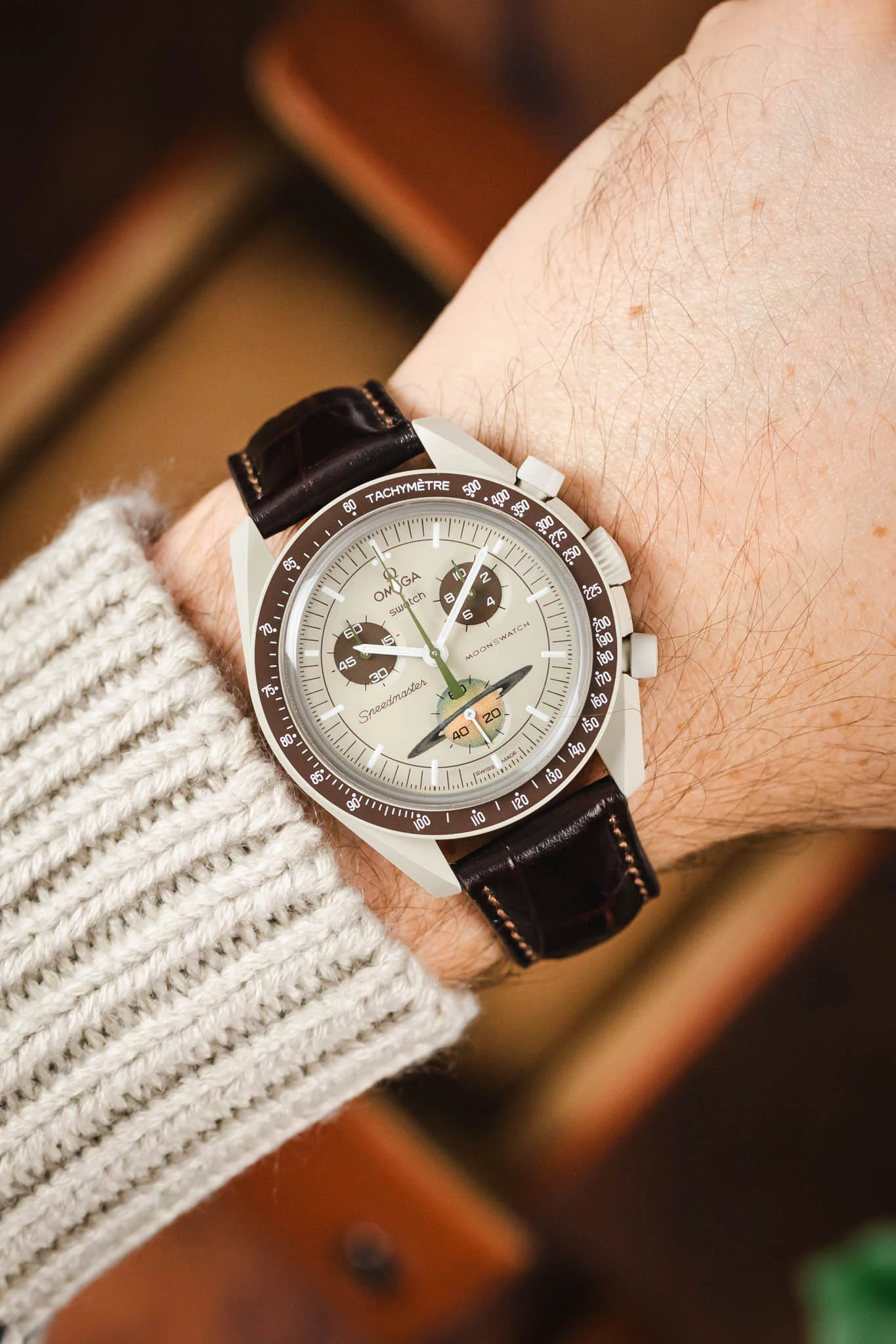 RIOS1931 LOUISIANA Alligator-Embossed Leather Watch Strap in MOCHA - Image 2